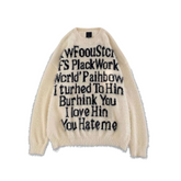 Urban style retro trend winter lazy style"Sweater