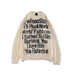 Urban style retro trend winter lazy style"Sweater