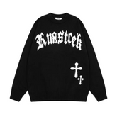 Lässiger Pullover mit Buchstaben