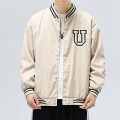 Casual Checkerboard Baseball Uniform Jacket
