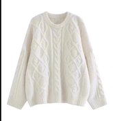 Women's fall and winter twist sweater