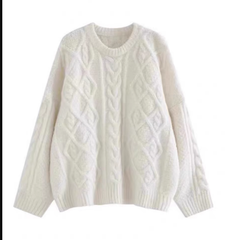 Women's fall and winter twist sweater