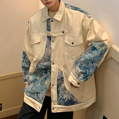 Chaqueta con patrón de bordado japonés