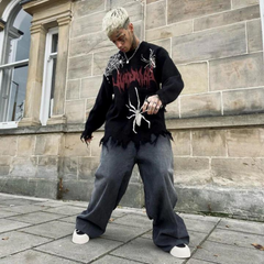 High Street Pullover mit Spinnenfamilie