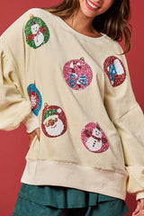 Christmas Ornaments Corded Pullover
