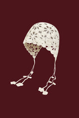 Boho Style Hand - Woven Floral Hollow Out Knit Beanie