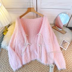 Women's autumn and winter knitted cardigan sweater jacket
