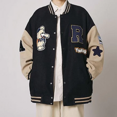 Chaqueta informal con alfabeto de osos