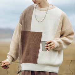 Thick Needle Texture Stitching Sweater