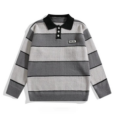 Lässiger Streifenpullover