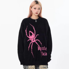 Suéter de polar jacquard con diseño de araña de High Street