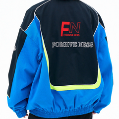 Blue Racing Lapel Jacket