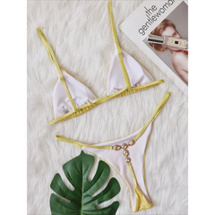 Bikini brasileño con tanga | Bikini brasileño con tirantes finos y relleno