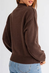 Pullover mit Stehkragen und langen Ärmeln