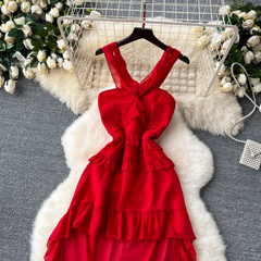 Rotes Sommerkleid für Damen