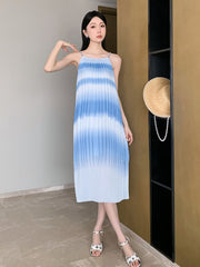 Sling Dress Gradient Straight Thin A-line Dresses Female Clothing Casual