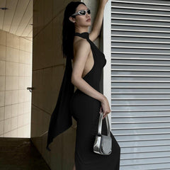 Sleeveless Slim Chic Evening Dresses Ladies Bodycon Robe