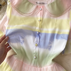 Damen Sommer Chiffonkleid