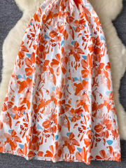 Damen Sommerkleid mit Blumenmuster und Trägern