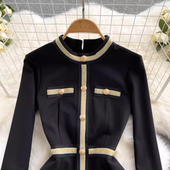 Neues französisches Retrokleid für Herbst und Winter