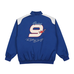 Chaqueta con letras de llamas de hip hop