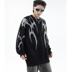 High Street Devil Pattern Jacquard Sweater