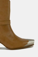 Beast Fashion – Stiefeletten aus Kunstleder mit Metallkappe