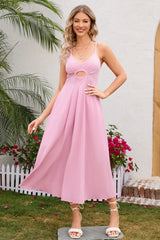 Crisscross Smocked Spaghetti Strap Dress