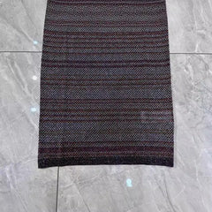 elegant jacquard striped sleeveless knitted vest suspender dress