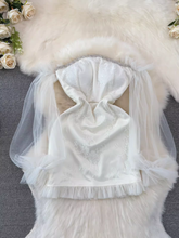 Kleid aus Mesh-Patchworkspitze