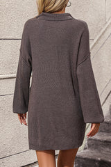 Connie Strickpulloverkleid mit Kragen