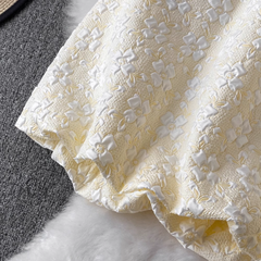 Vestido mini retro con escote cuadrado y mangas abullonadas