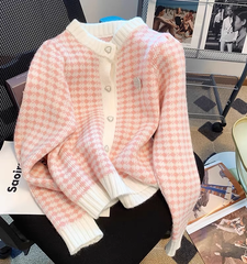 Suéter tipo cárdigan de punto para mujer