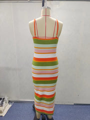 printed slim fit long dress