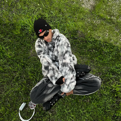 High Street – Batik-Mantel mit Kreuzmuster