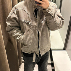 Chaqueta americana de lona lavada de alta resistencia