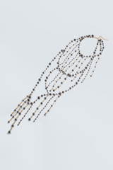 String Beads Tassel Irregular Sweater Chain Necklace