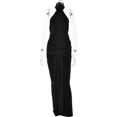 Round neck strappy dress, sexy hot girl backless tight long dress