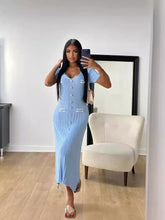 European and American sexy slim fit dress short sleeved V-neck slit dress