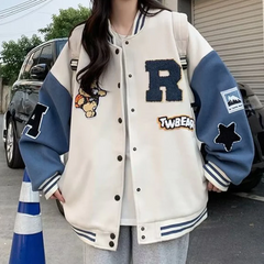 Chaqueta informal con alfabeto de osos