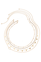 Sequin Rhinestone Alloy Multi - Layer Fashionable Waist Chain - Gold