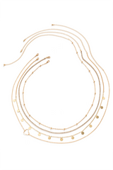 Sequin Rhinestone Alloy Multi - Layer Fashionable Waist Chain - Gold