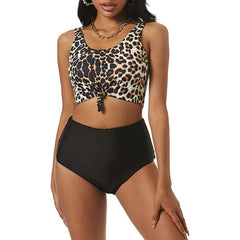 Zweiteiliges Tankini-Set mit U-Ausschnitt für Damen