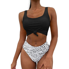 Zweiteiliges Tankini-Set mit U-Ausschnitt für Damen