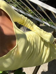 Knit Long Sleeve Maxi Dress Female Slim Solid Party Dress