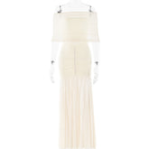 European and American style strapless patchwork backless slim fit long dress sexy and dress