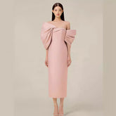 A niche butterfly bow French elegant high waisted dress dress