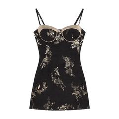 Strapskleid im Retro-Stil aus schwerem Jacquard