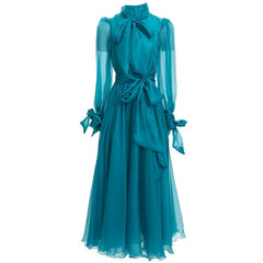 Lake blue flowing dress