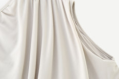 Women Short Drop Dress Woman Neckline Asymmetric Sleeveless Slim Fit Female Chic Mini Dresses